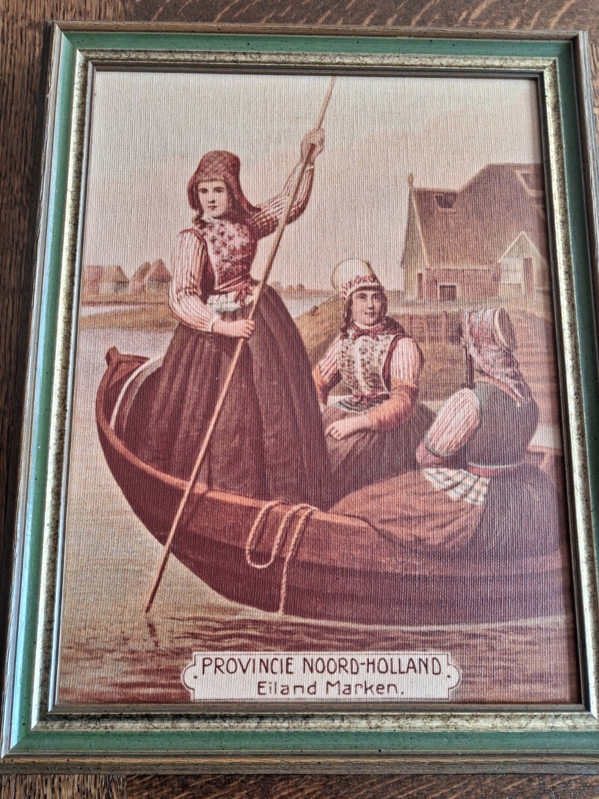Vintage Print: Provincie Noord-Holland, Eiland Marken, Minder dan 50 cm, Gebruikt, Ophalen of Verzenden, Print