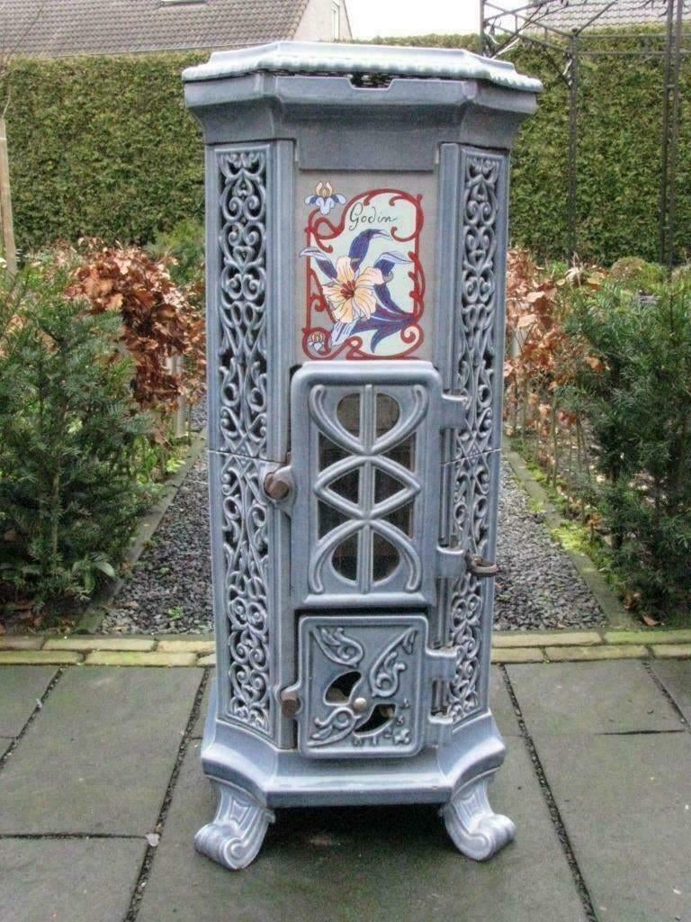 Prachtige Godin Belle Epoque houtkachel en/of kolen I.Z.G.S., Huis en Inrichting, Kachels, Ophalen, Overige brandstoffen, Zo goed als nieuw
