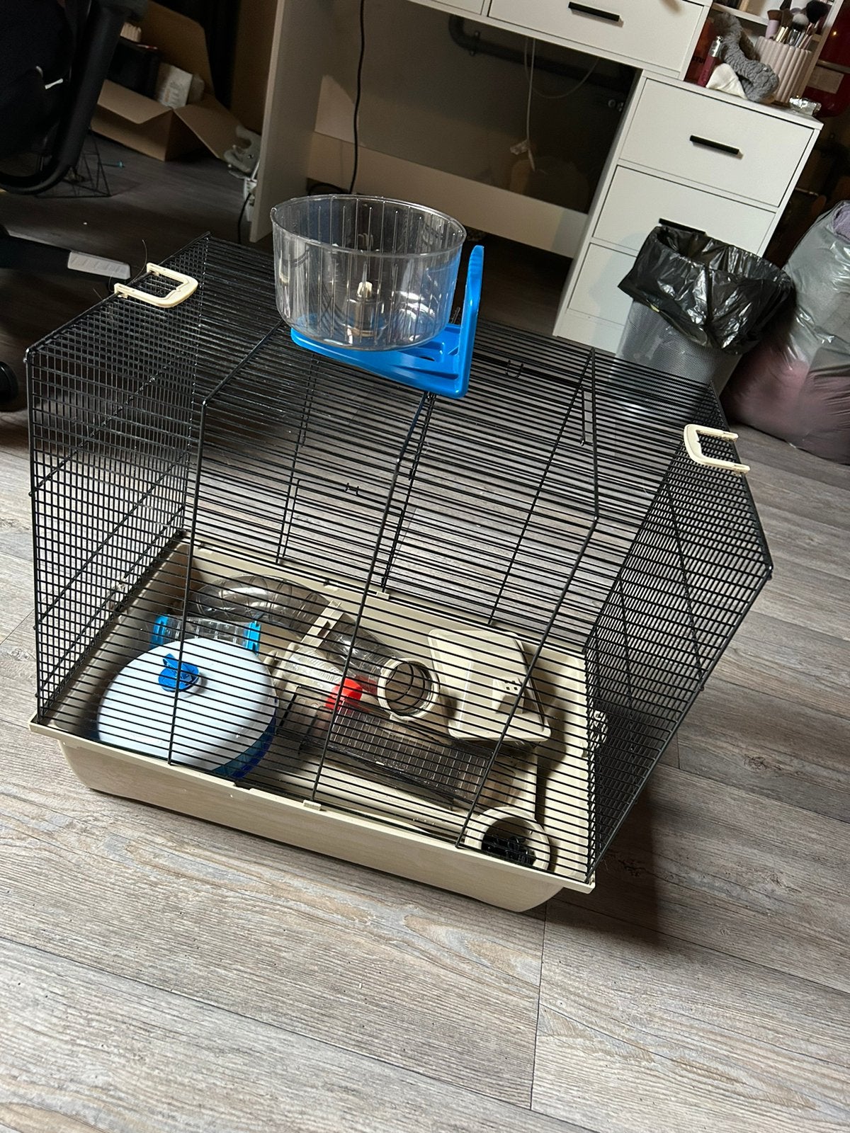 Hamster kooi met spullen, Kooi, Gebruikt, Minder dan 75 cm, Hamster