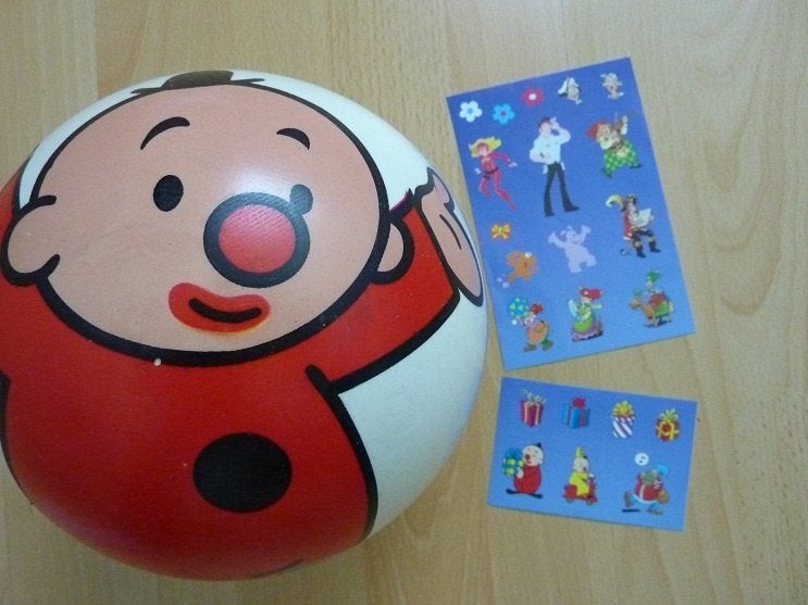 Bumba bal + stickers, Kinderen en Baby's, Speelgoed | Buiten | Los speelgoed, Ophalen, Gebruikt