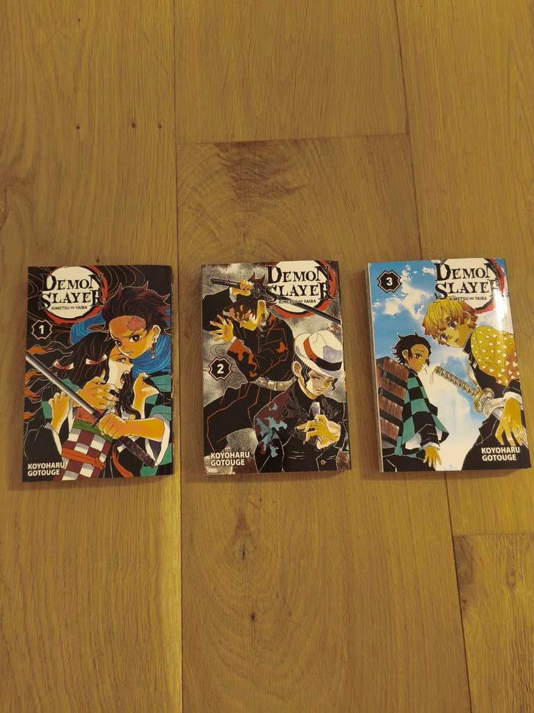 Demon Slayer Manga Deel 1, 2 en 3, Boeken, Meerdere stripboeken, Ophalen of Verzenden, Zo goed als nieuw, Koyoharu Gotouge
