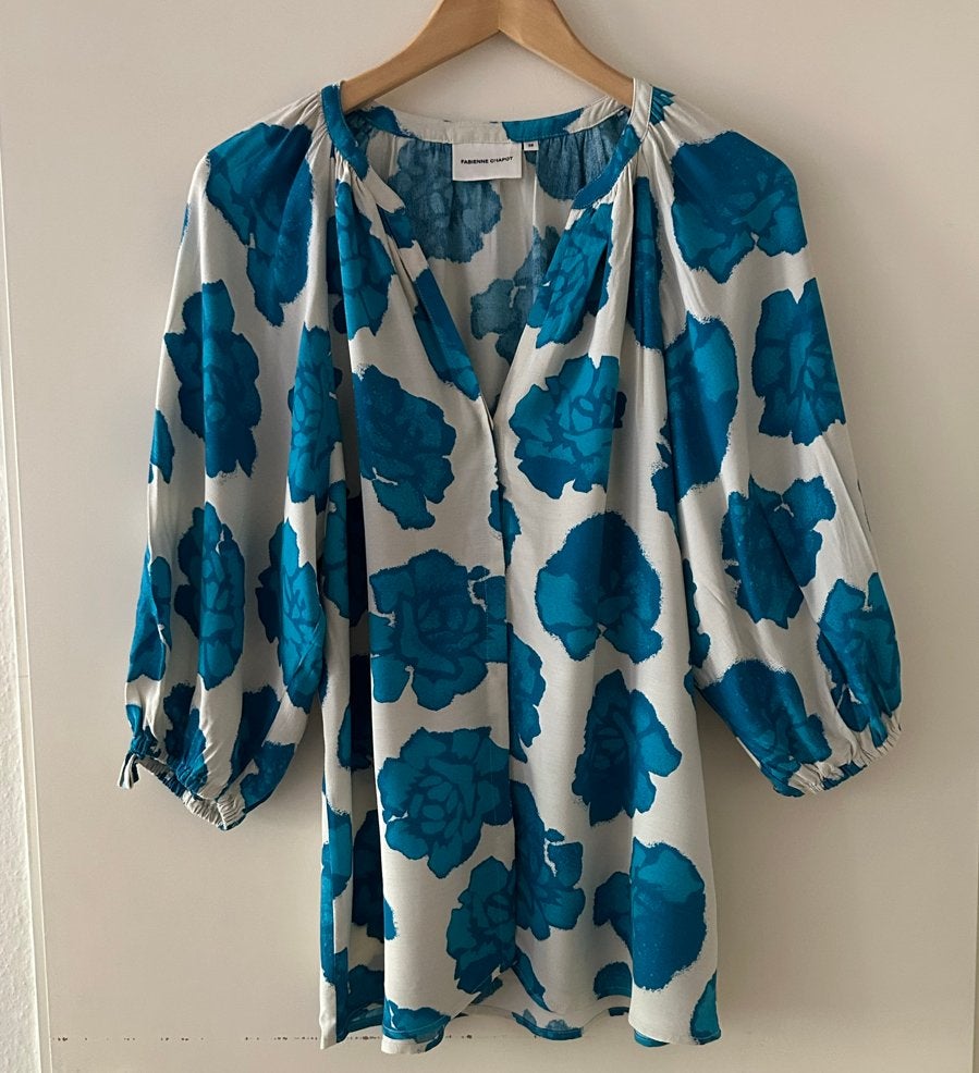 Fabienne Chapot Cooper blouse met bloemenprint  nieuw!, Ophalen of Verzenden, Nieuw, Maat 38/40 (M), Blauw