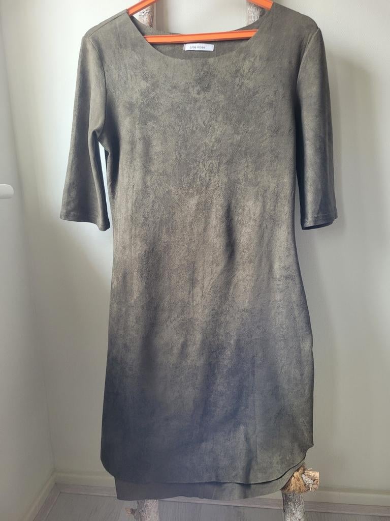Lilie Rose suède-look jurk maat S, Kleding | Dames, Ophalen of Verzenden, Zo goed als nieuw, Maat 36 (S), Lilie Rose