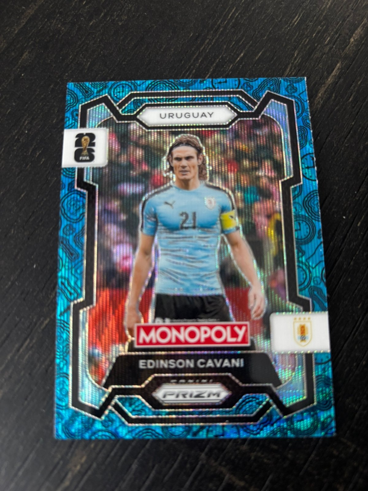 Panini Monopoly Prizm 2026 - Edinson Cavani #70 Blue, Verzenden, Nieuw, Buitenlandse clubs, Poster, Plaatje of Sticker