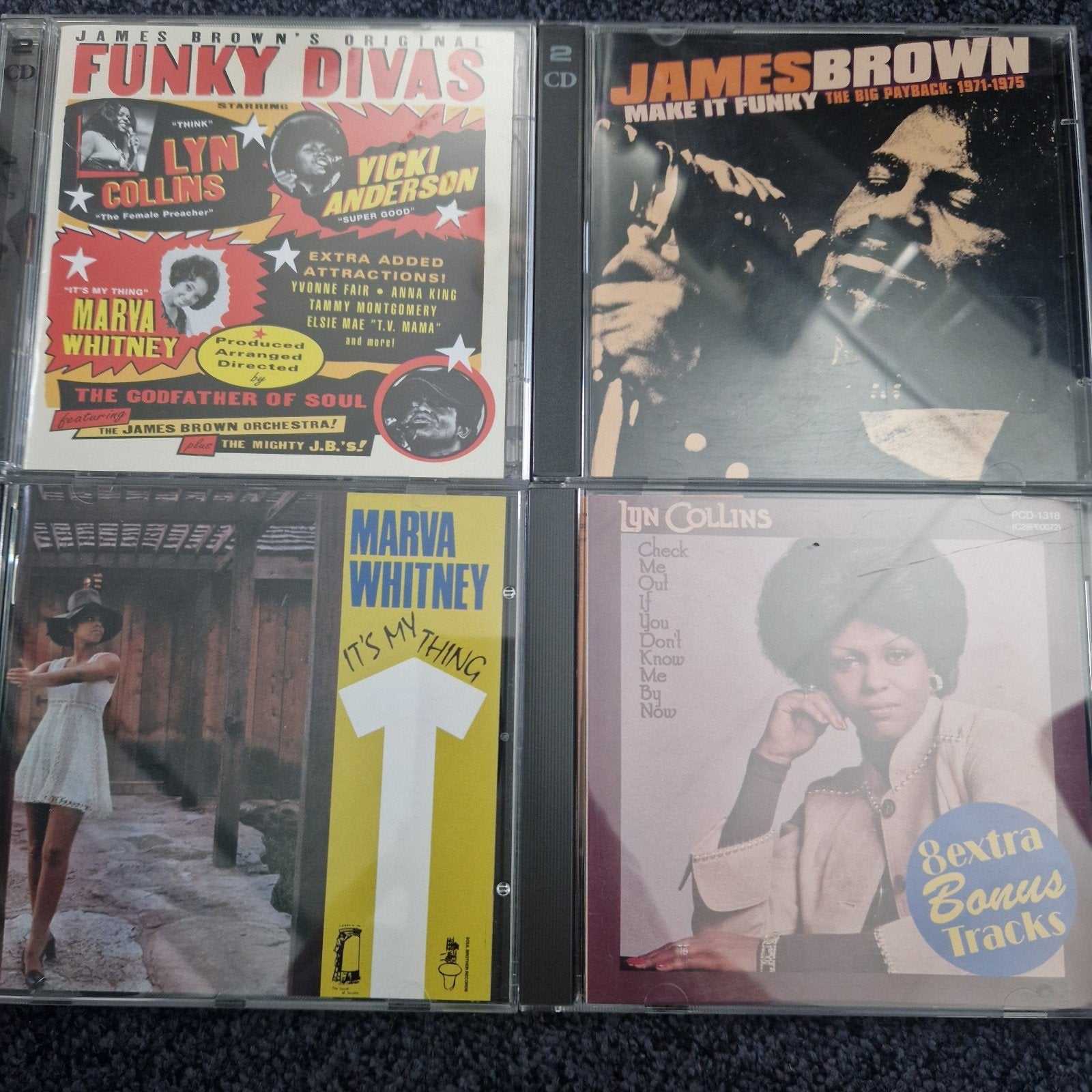 15x cd James Brown / Lyn Collins / JB's / Vicki Anderson, Ophalen of Verzenden, Zo goed als nieuw, Funk