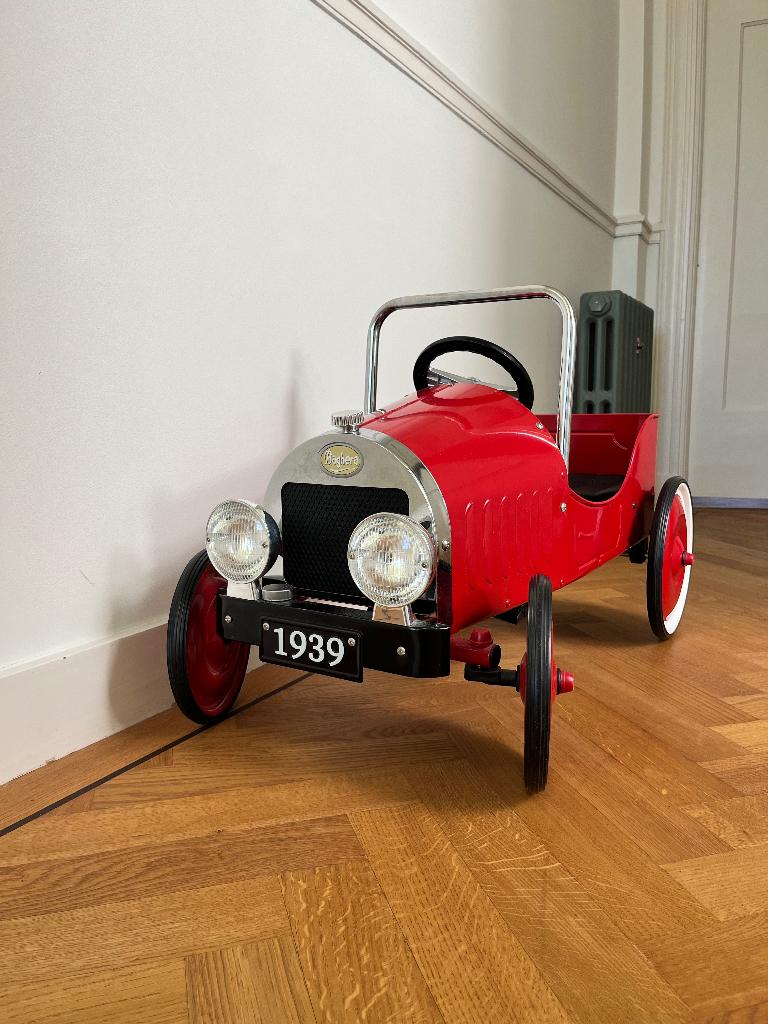 Vintage Trapauto/ Loopauto Baghera Rood, Ophalen, Zo goed als nieuw, Loopvoertuig