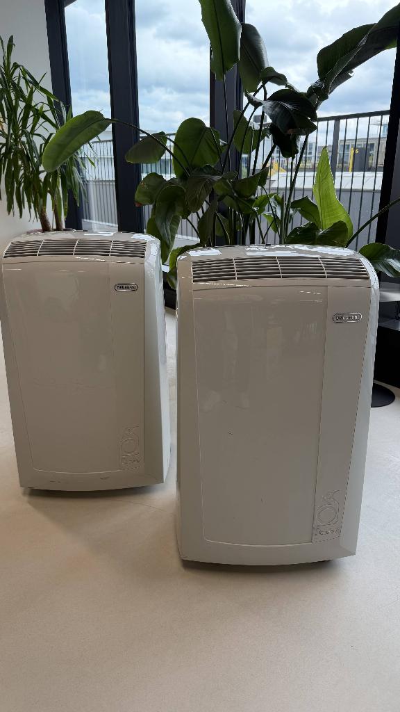 2x DeLonghi Pinguino mobiele airco units, 8200BTU vermogen, Ophalen, Gebruikt, Minder dan 60 m³, 3 snelheden of meer