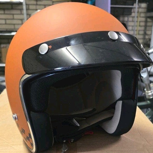 Oranje Jethelm - Maat L (59-60cm), Motoren, Kleding | Motorhelmen, Overige merken, Dames, Jethelm, Ophalen of Verzenden