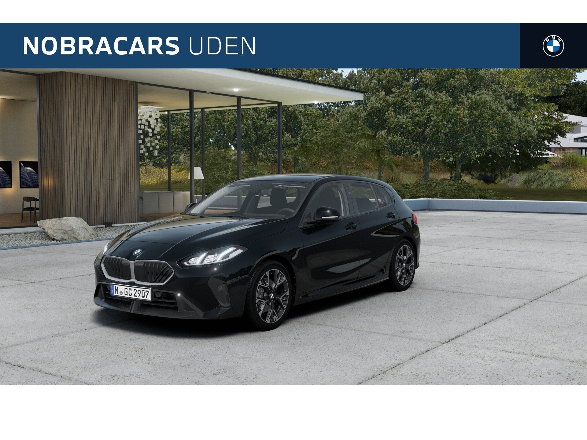 BMW 1 Serie 120 M Sport Automaat / Achteruitrijcamera / Stoe, Auto's, Zwart, 156 pk, Zwart, Leder