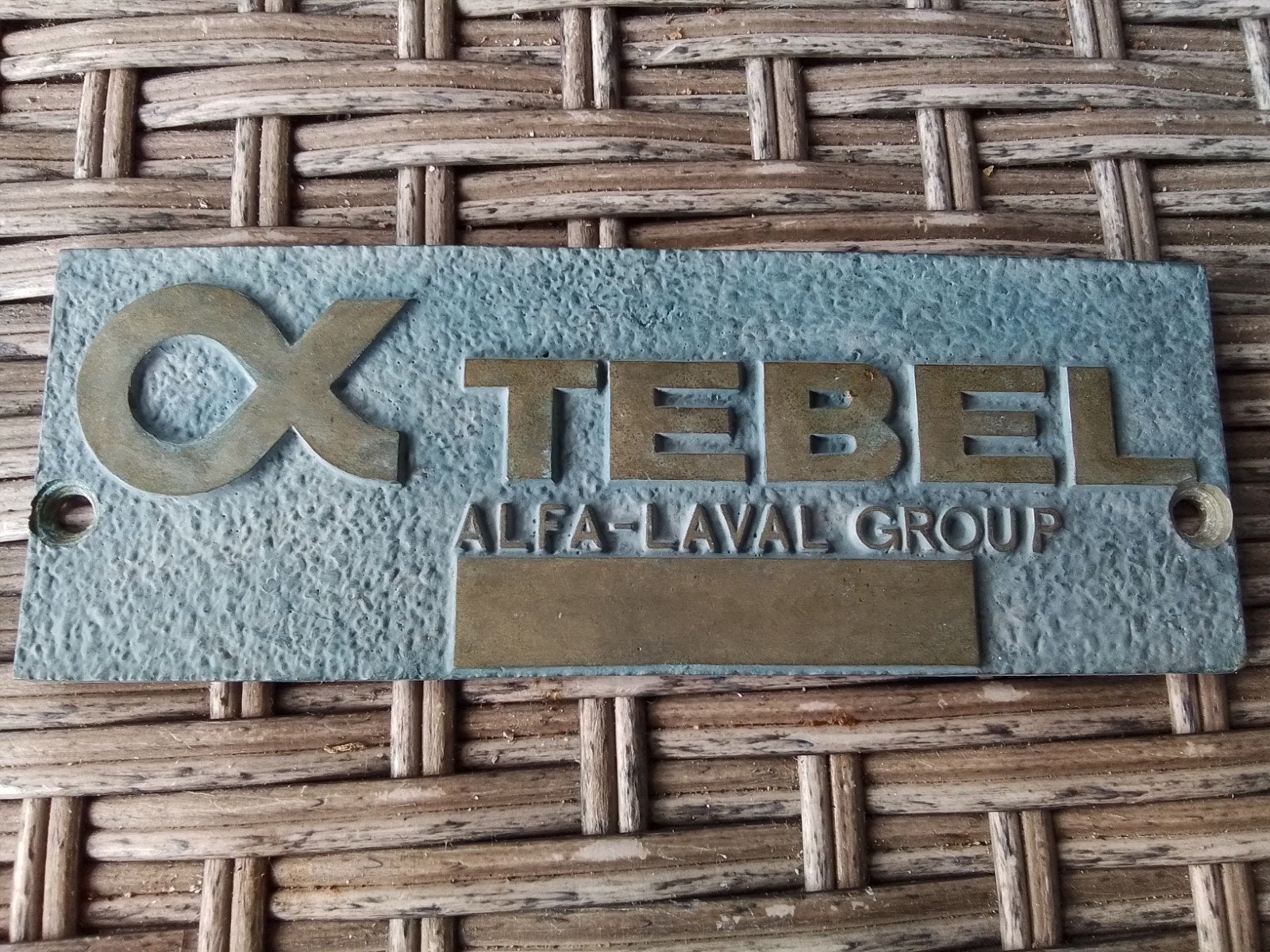 3 metalen bronzen reclame plaatjes., Verzamelen, Ophalen, Gebruikt