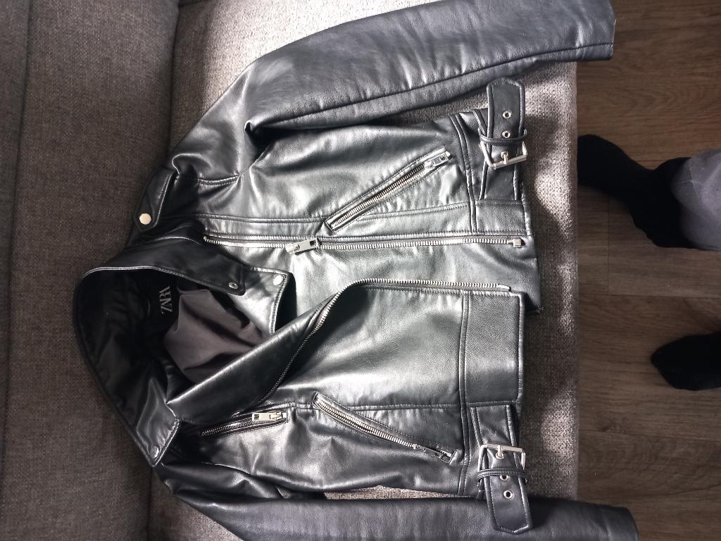 Zara leren jas maat m, Maat 38/40 (M), Ophalen of Verzenden, Zo goed als nieuw, Zara