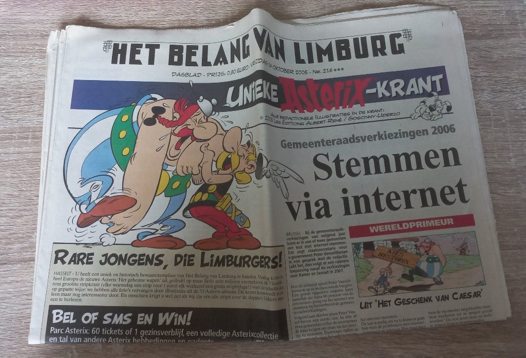 Het Belang van Limburg 14 oktober 2005 - Asterix Krant, Eén stripboek, Ophalen of Verzenden, Gelezen