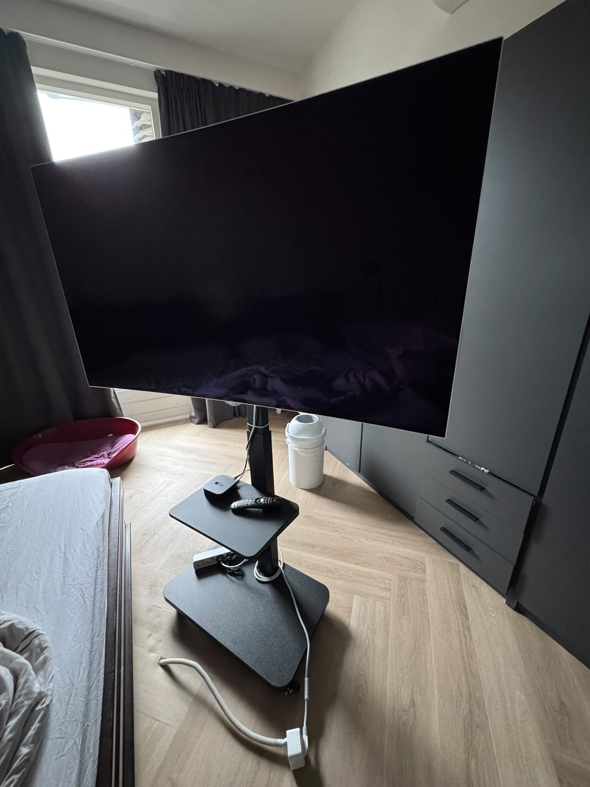 LG 55 inch 55EG910Y Curved OLED TV with stand on wheels, Ophalen, Gebruikt, OLED, 100 Hz
