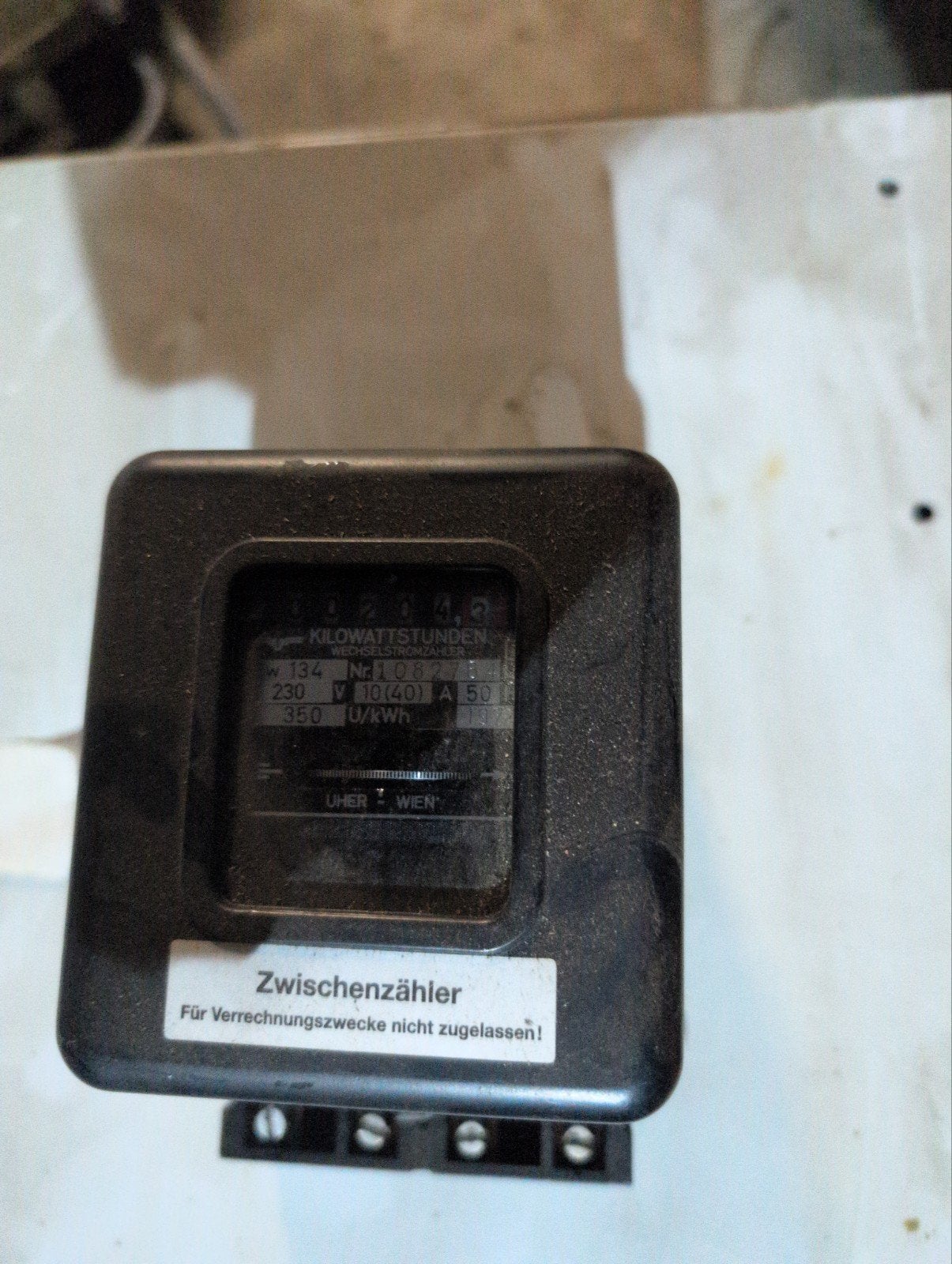Nette tussenmeter voor elektriciteit - UHER WIEN, Ophalen of Verzenden, Gebruikt, Elektriciteit