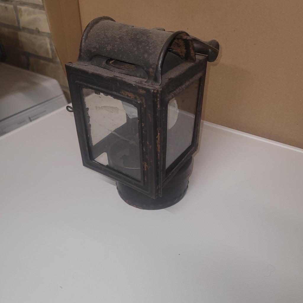 Stalen Wehrmacht lantaarn - Opnieuw geverfd, Verzamelen, Ophalen of Verzenden