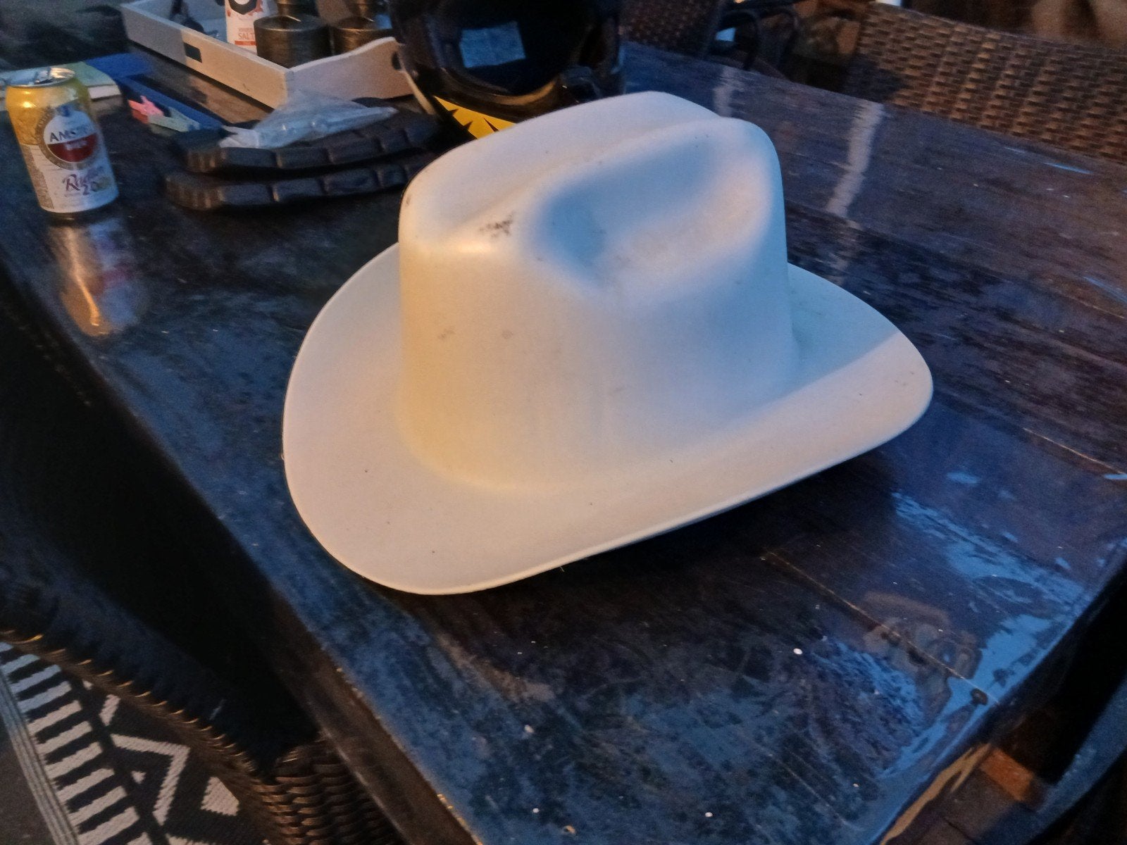 Bouwhelm cowboyhoed, Doe-het-zelf en Verbouw, Veiligheidshelmen, Ophalen of Verzenden, Zo goed als nieuw