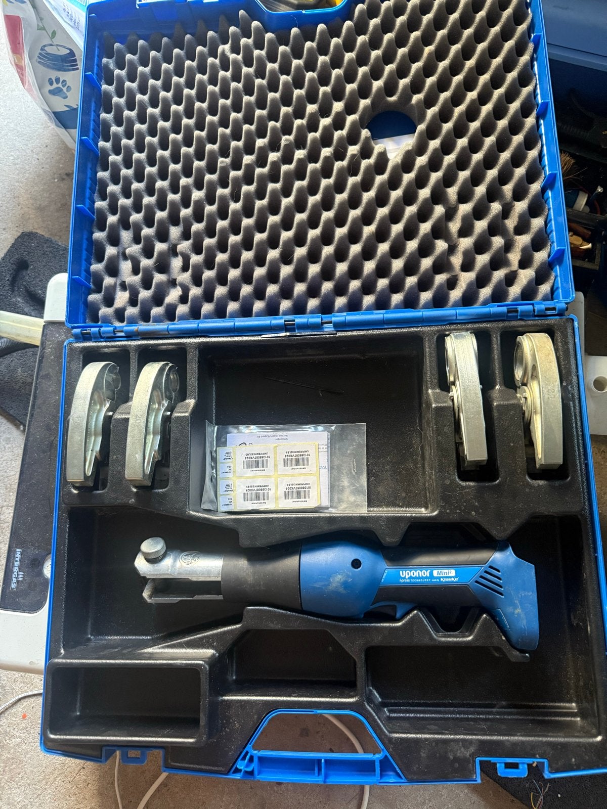 Uponor Mini Accu-perstang  in koffer met toebehoren, .., Overige merken, Overige typen, Zo goed als nieuw