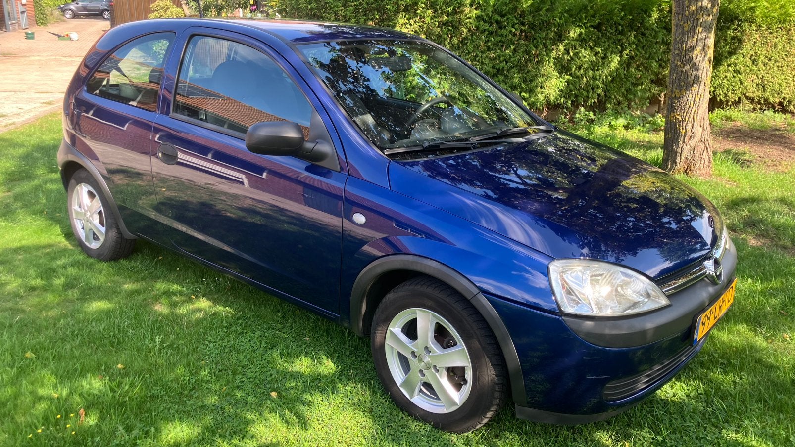 Opel Corsa 1.2 16V 3D 2003 Blauw, Auto's, Opel, Voorwielaandrijving, 74 pk, 31 €/maand, Blauw