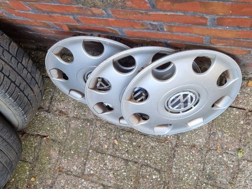 3x wieldoppen vw lupo 13 inch, Ophalen of Verzenden, Gebruikt