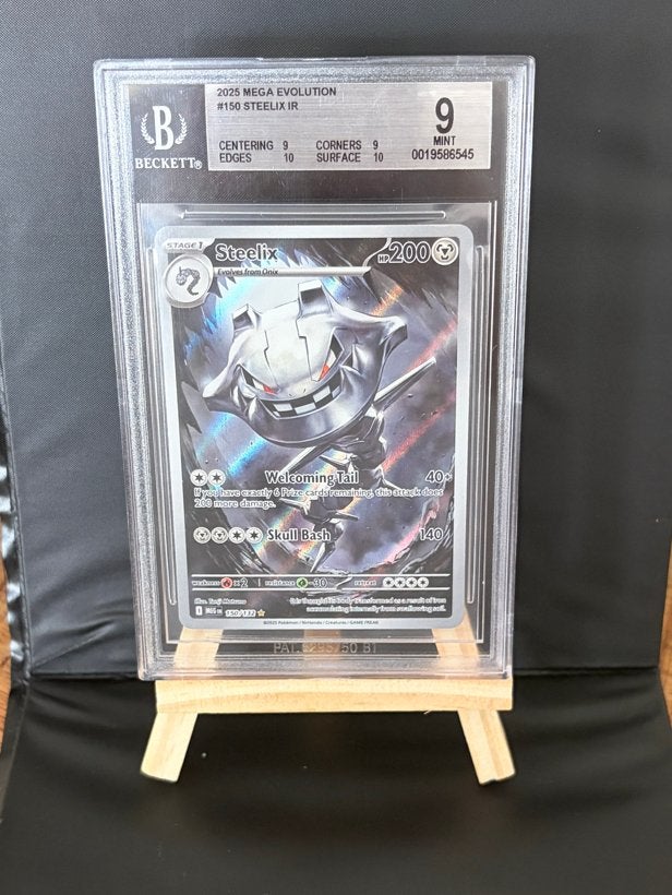 Steelix (Mega Evolution) BGS 9 Mint, Ophalen of Verzenden, Zo goed als nieuw, Losse kaart