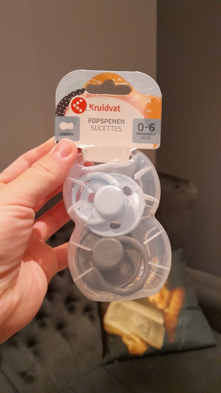 Kruidvat Fopspenen Cherry 0-6 maanden (2 stuks), Ophalen of Verzenden, Nieuw