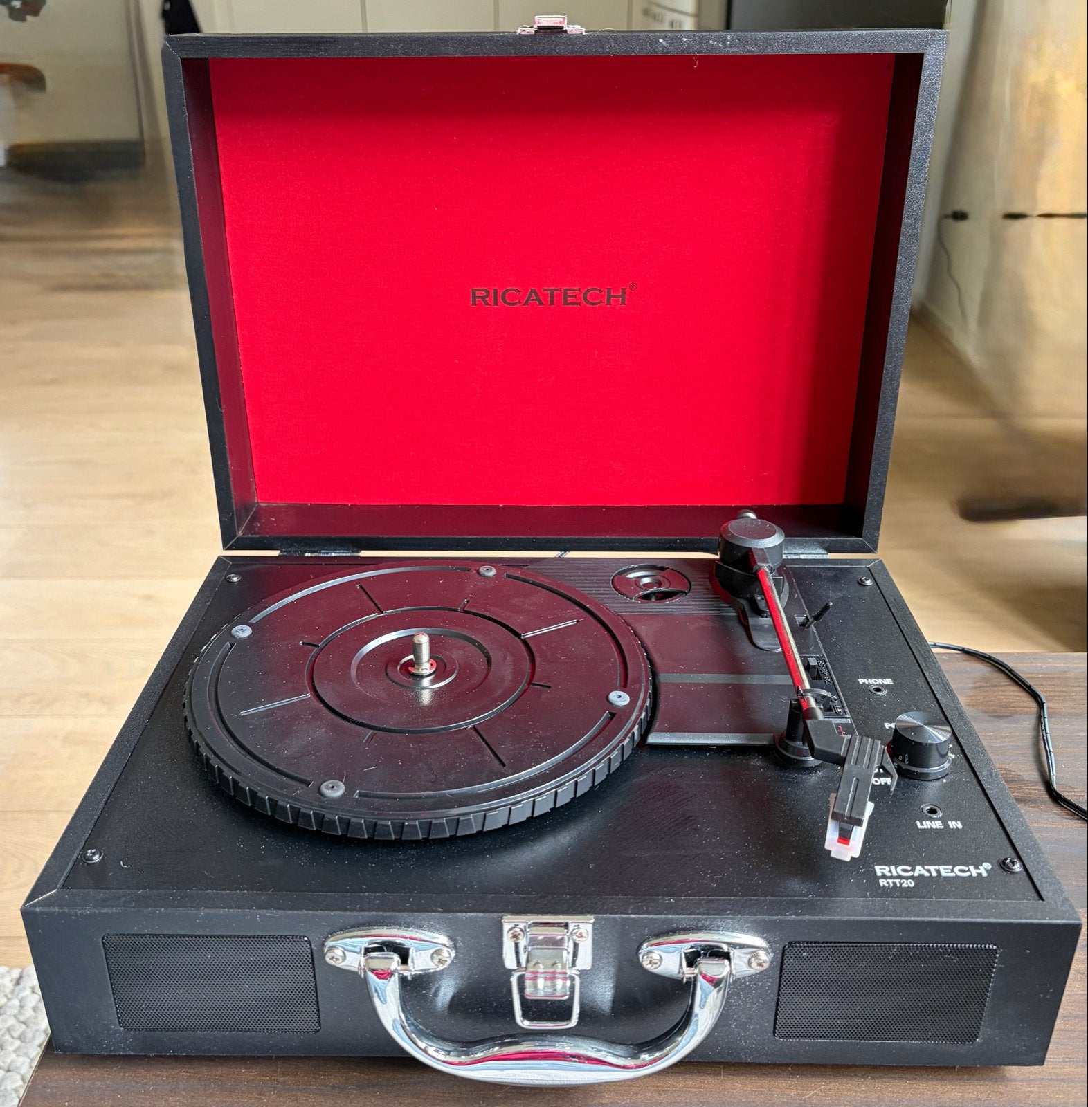 Ricatech RTT20 Revolution Black Platenspeler, Audio, Tv en Foto, Ophalen, Nieuw, Platenspeler, Overige merken
