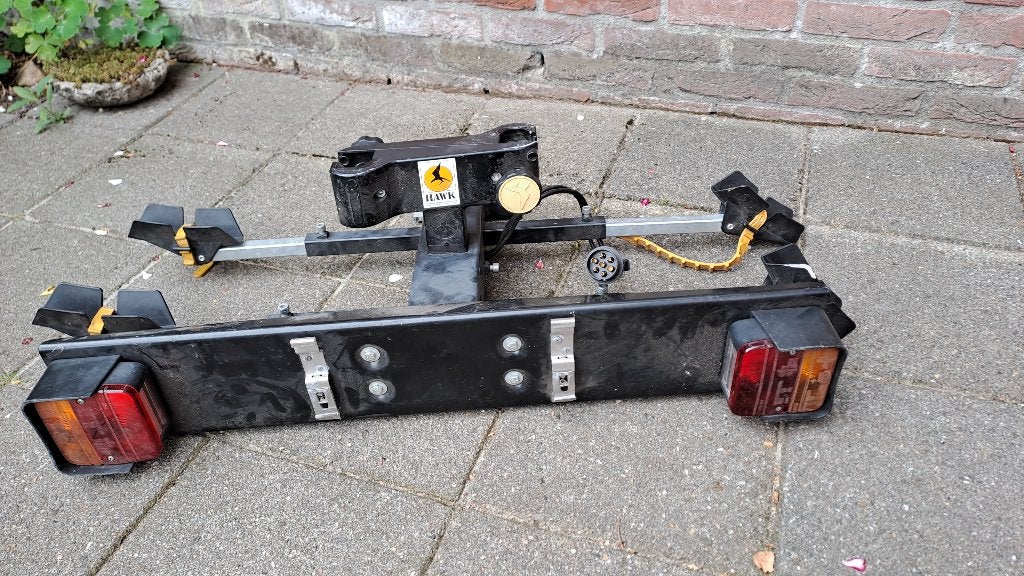 Fietsendrager, merk Hawk, Ophalen, 2 fietsen, Gebruikt, Trekhaakdrager