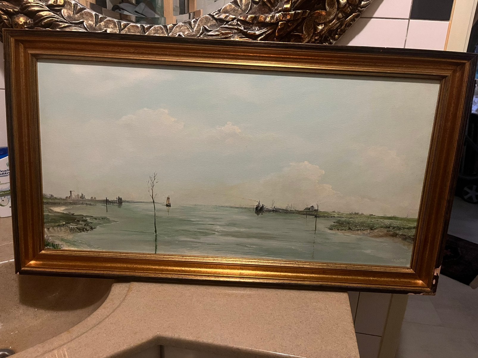 Hendrik A Borst groot olieverf schilderij, Ophalen