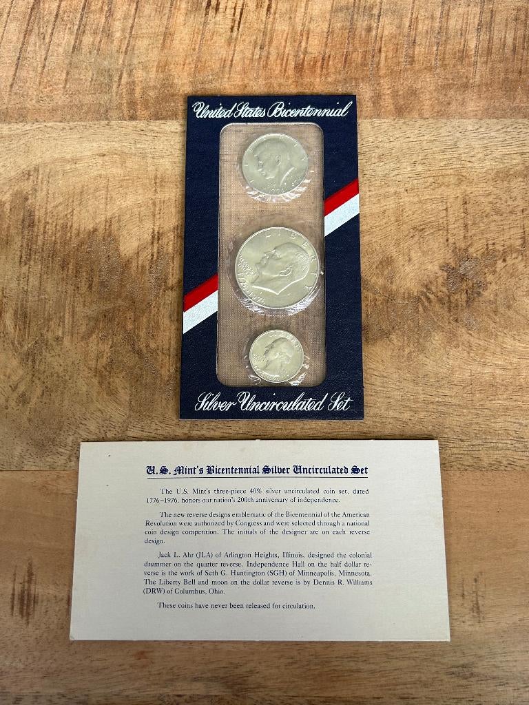 USA mint's bicentennial zilveren UNC munten set 1976, Postzegels en Munten, Ophalen of Verzenden, Noord-Amerika