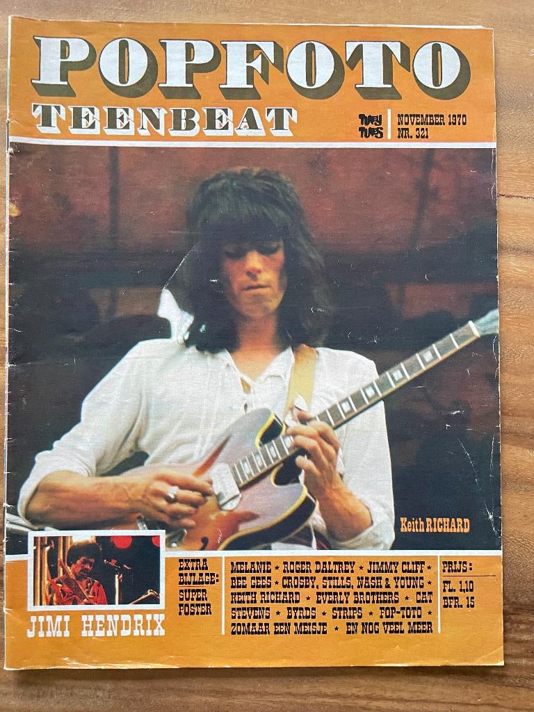 Popfoto 321 nov 1970 (CSNY middenposter), Verzamelen, Ophalen of Verzenden, 1980 tot heden, Tijdschrift