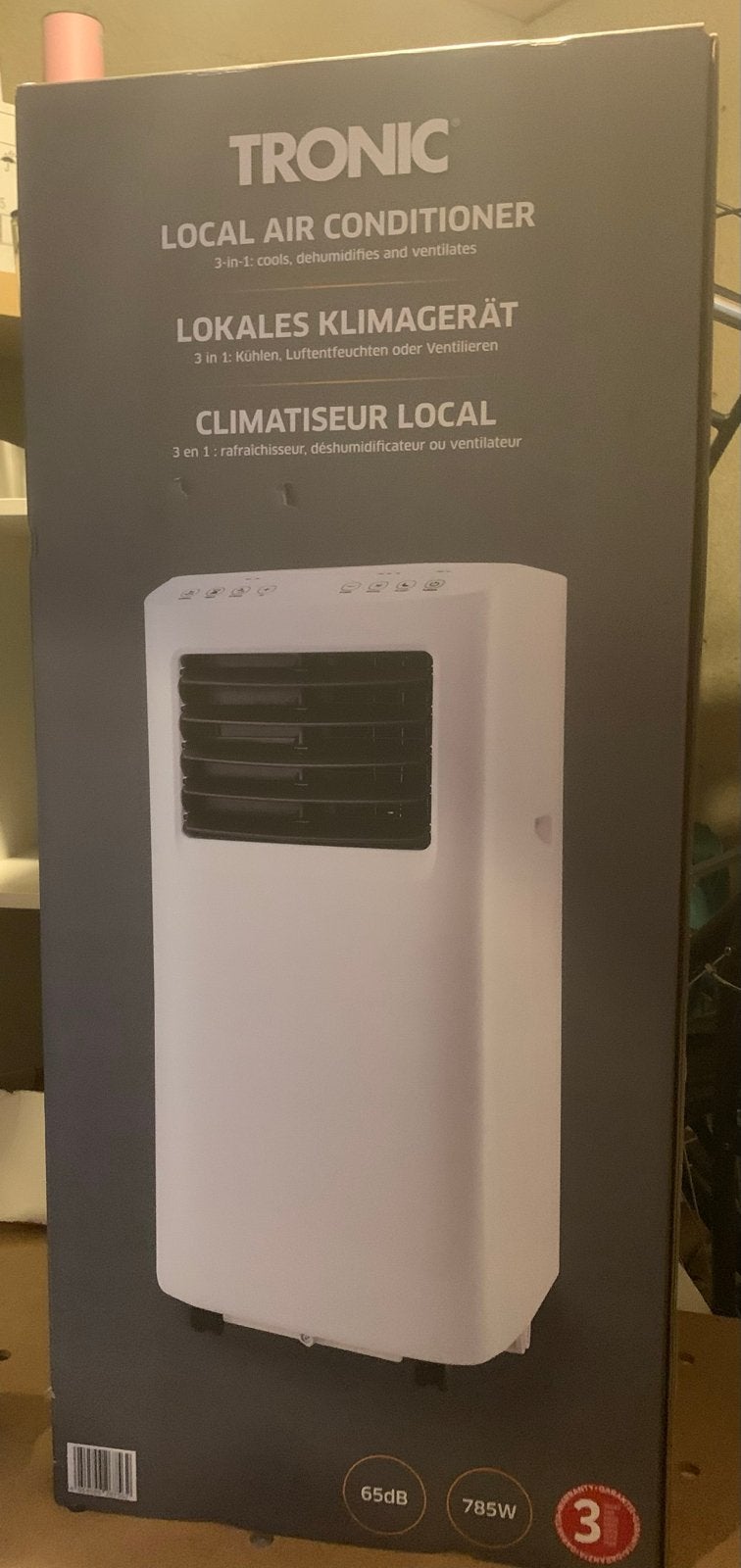 Nieuwe Tronic Mobiele Airco in doos - Ophalen in Rotterdam, Witgoed en Apparatuur, Ophalen, Minder dan 60 m³, Nieuw, 3 snelheden of meer