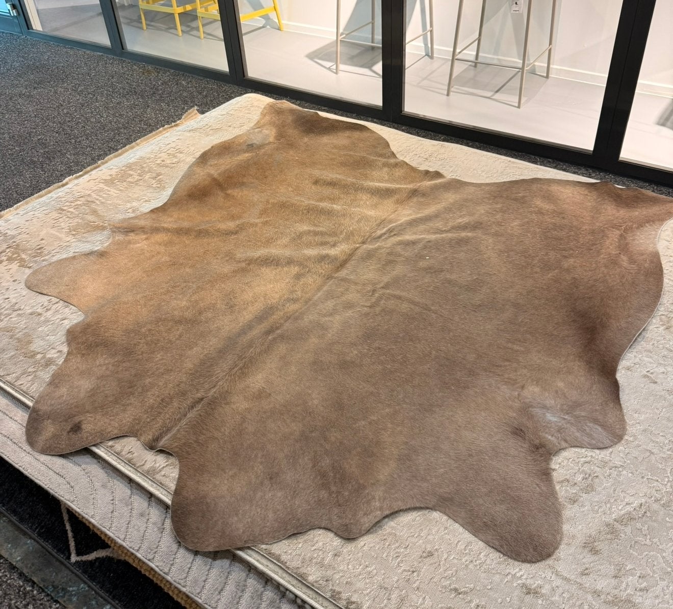Echt leren koeienvel kleed, Gebruikt, 100 tot 150 cm, Bruin, Ophalen of Verzenden