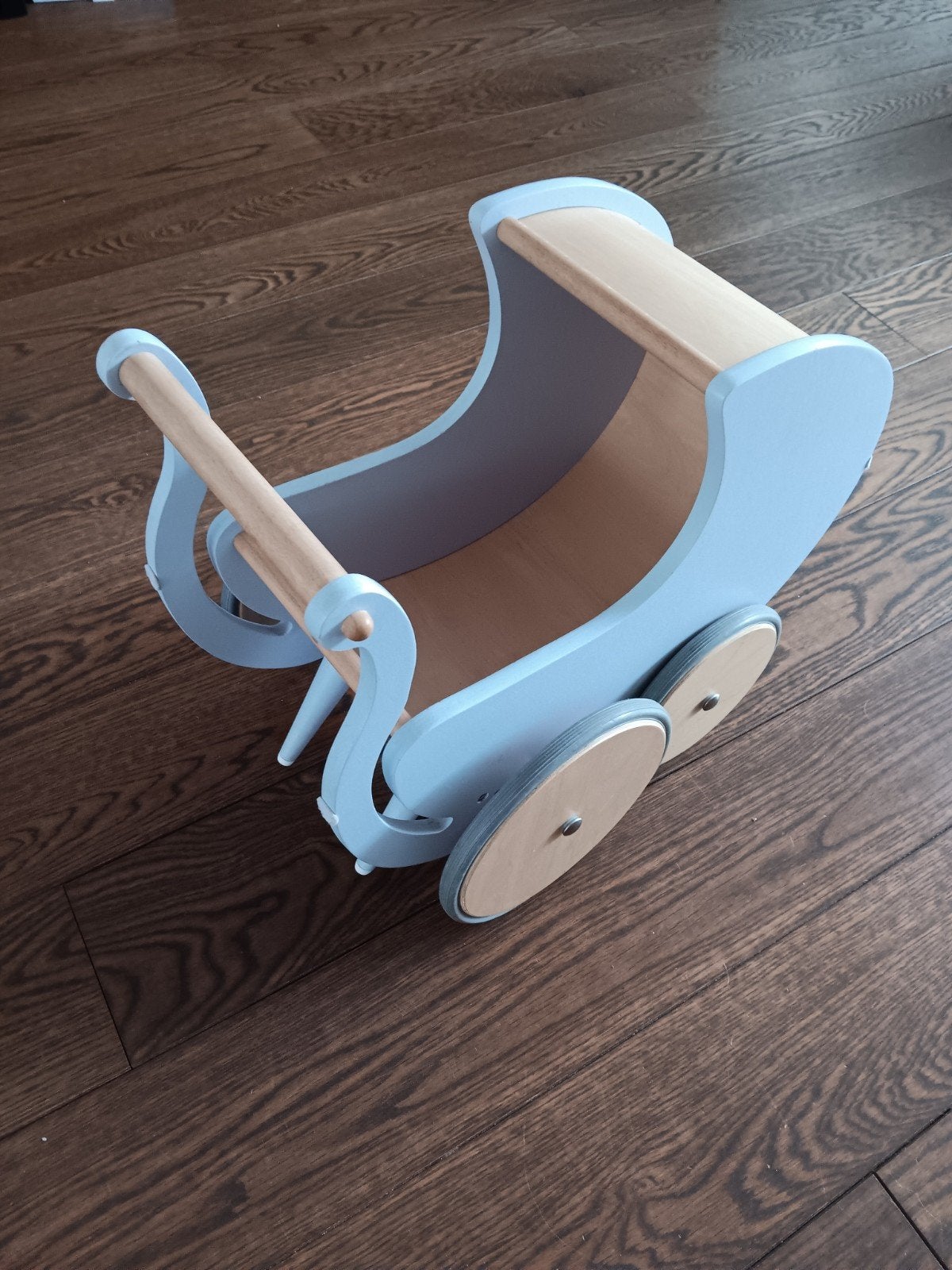 Kinderfeets 2-in-1 Houten Poppenwagen en Loopwagen, Ophalen of Verzenden, Gebruikt, Overige typen
