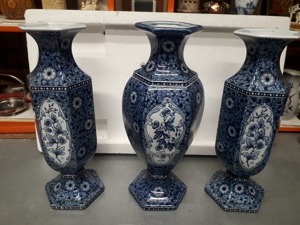 3 DELIG ANTIEK PETRUS REGOUT KASTSTEL in PERFECTE STAAT, Ophalen of Verzenden