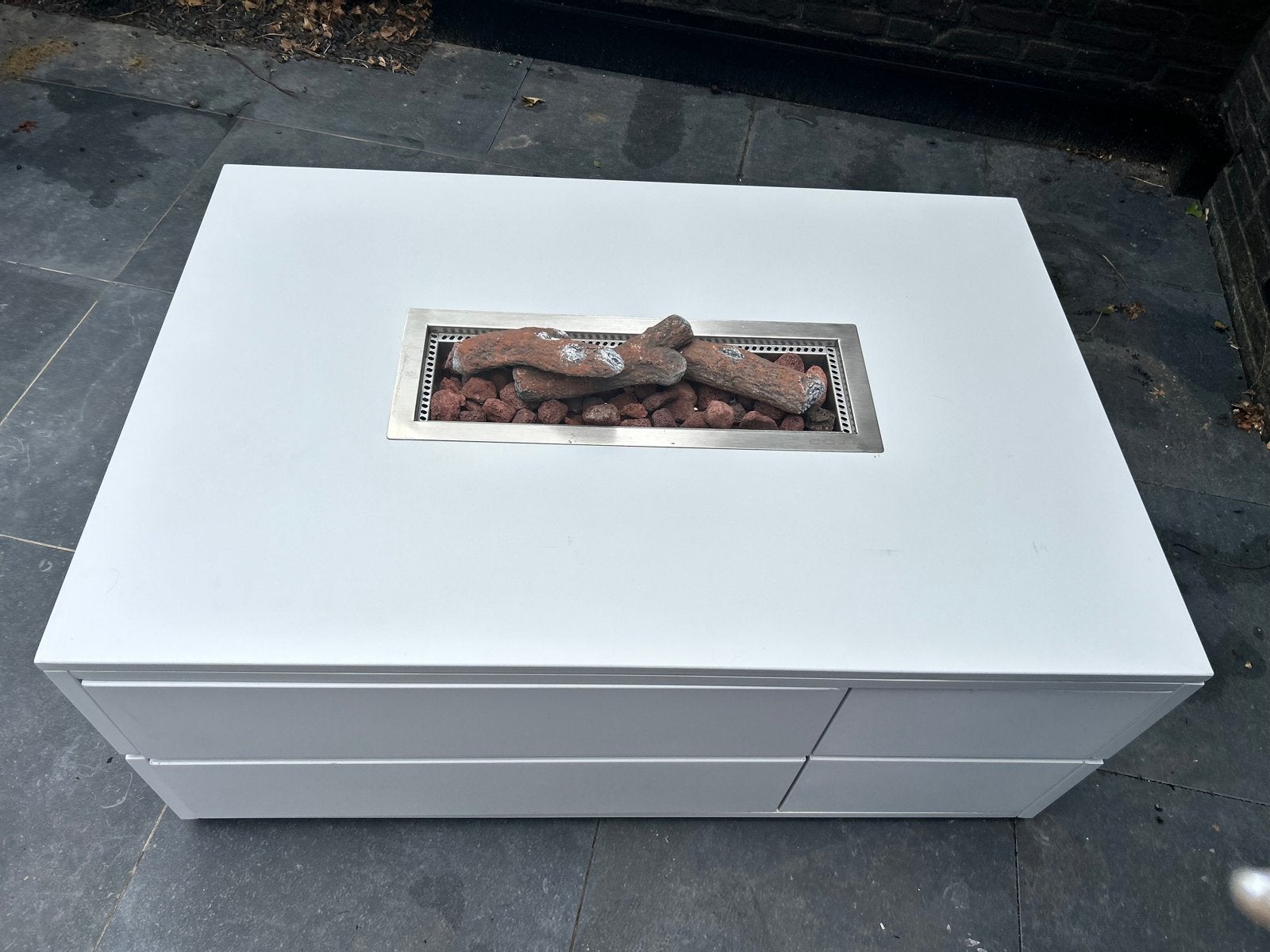 Nieuwe Cosiloft vuurtafel wit met glasplaat, Ophalen of Verzenden, Nieuw