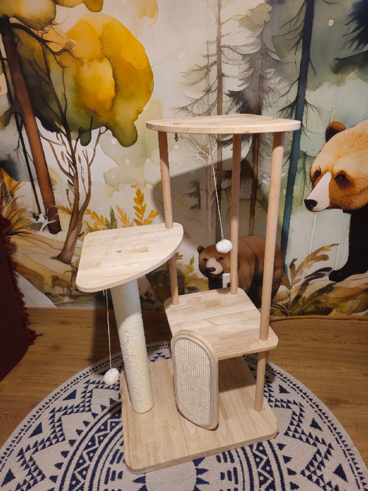 Houten Krabpaal Kattentoren, Dieren en Toebehoren, Ophalen, Zo goed als nieuw, Krabpaal