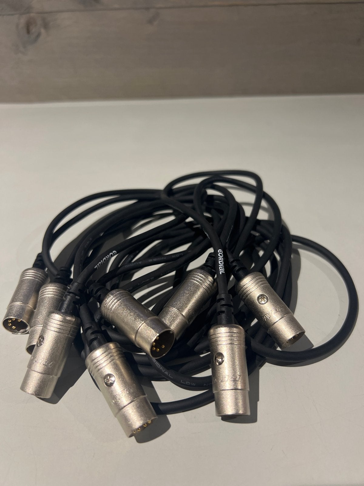 Set van 6 Cordial 5-pins XLR DMX kabels, N, N, Ophalen of Verzenden, Zo goed als nieuw