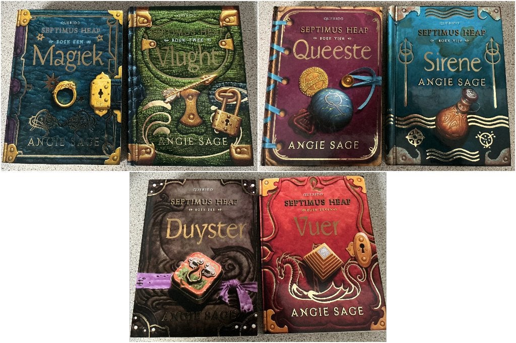 Septimus Heap serie deel 1 t/m 7 - Angie Sage (NL), Boeken, Ophalen of Verzenden, Zo goed als nieuw, Angie Sage