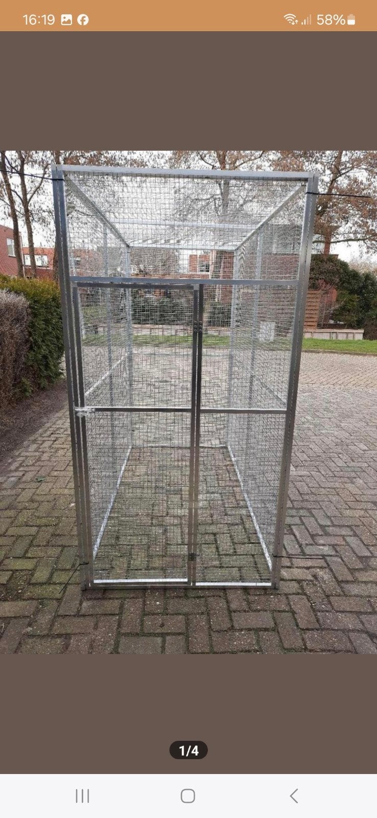 Voliere van nieuwe aluminium gazen panelen, Ophalen, Aluminium, Volière