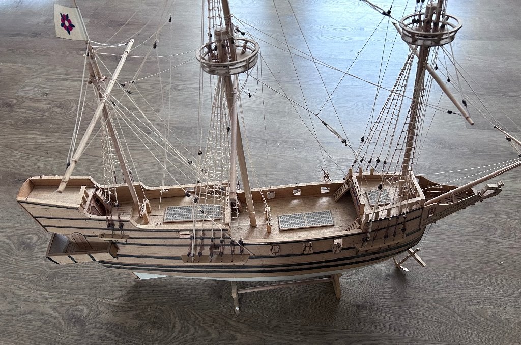 Bouwpakket: boot 100cm br. x 80cm hg  x 18 d. Heel mooi!, Hobby en Vrije tijd, Modelbouw | Boten en Schepen, Ophalen of Verzenden