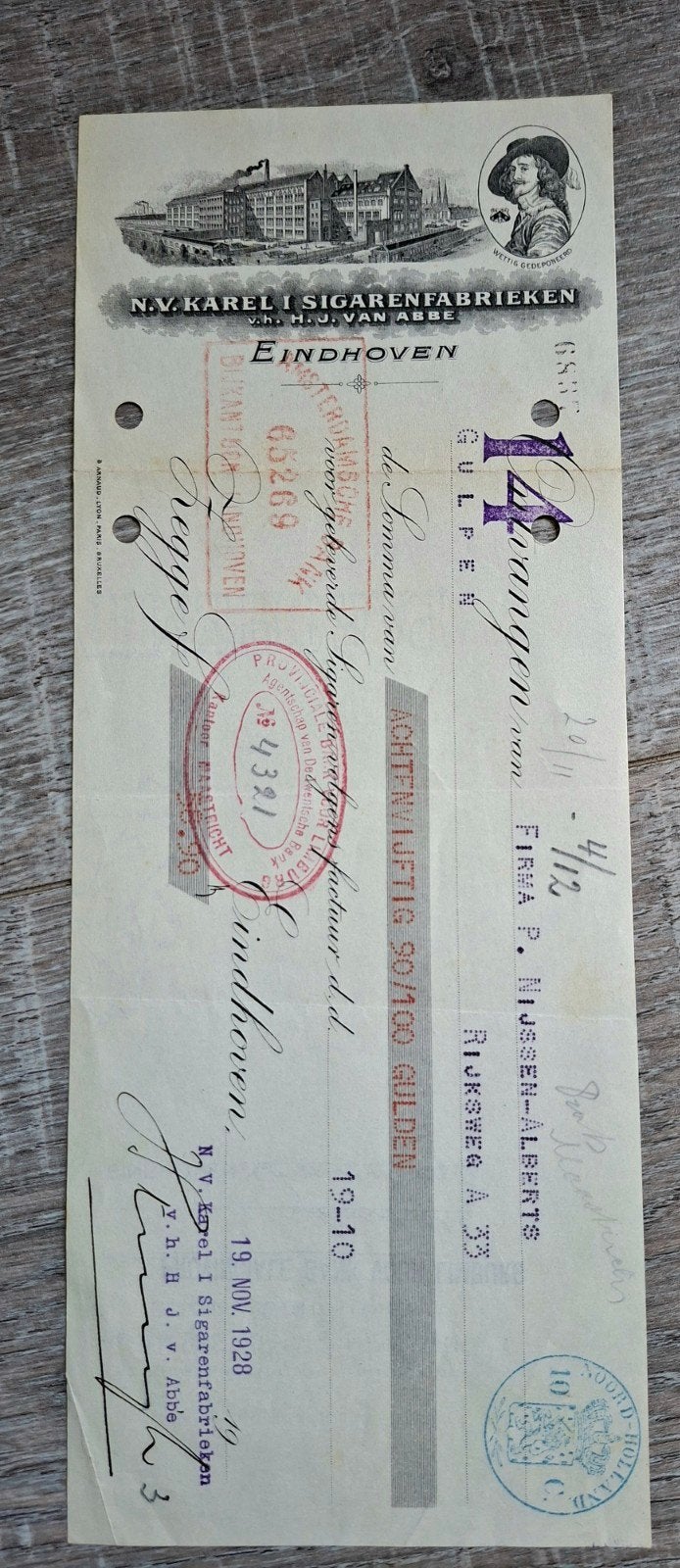 Oude Wissel   KAREL 1              Anno  1928, Ophalen of Verzenden, 1920 tot 1950, Overige typen