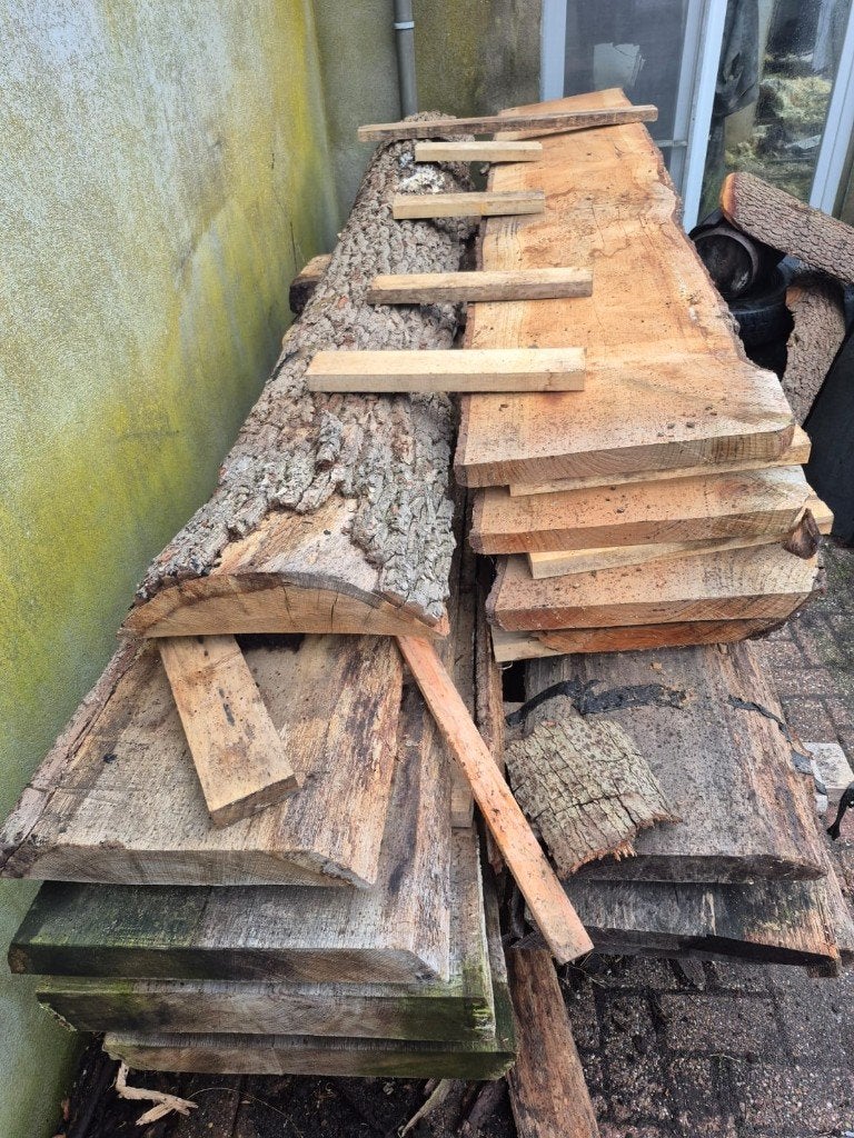 Boomstamplanken / schaaldelen – eiken & Douglas, Keukens