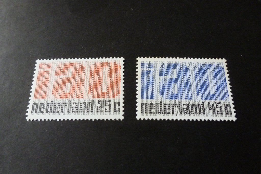 Complete serie 2x Cijferzegels 25 en 45 cent 1976 postfris, Postzegels en Munten, Ophalen of Verzenden, Na 1940, Postfris