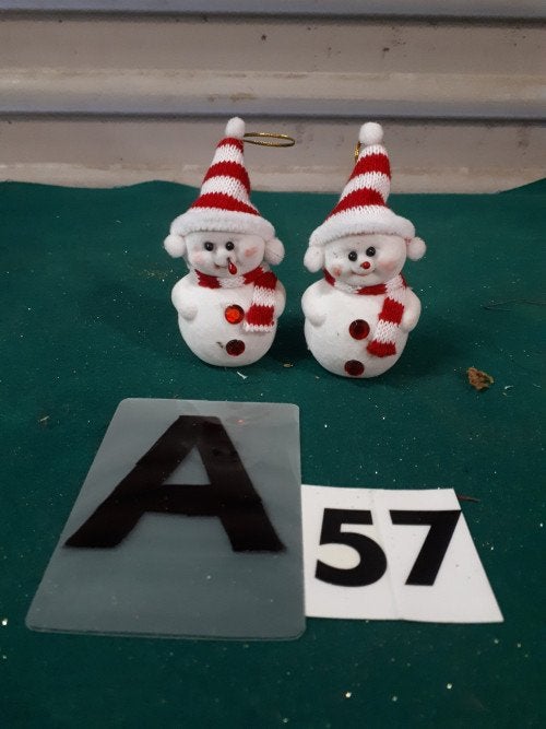57/a sneeuwpophanger 2 stuks kerst, Diversen, Kerst, Ophalen of Verzenden, 'T Olde Gre-j, Info@toldegrej.nl, Endepoelstraat 20f Didam