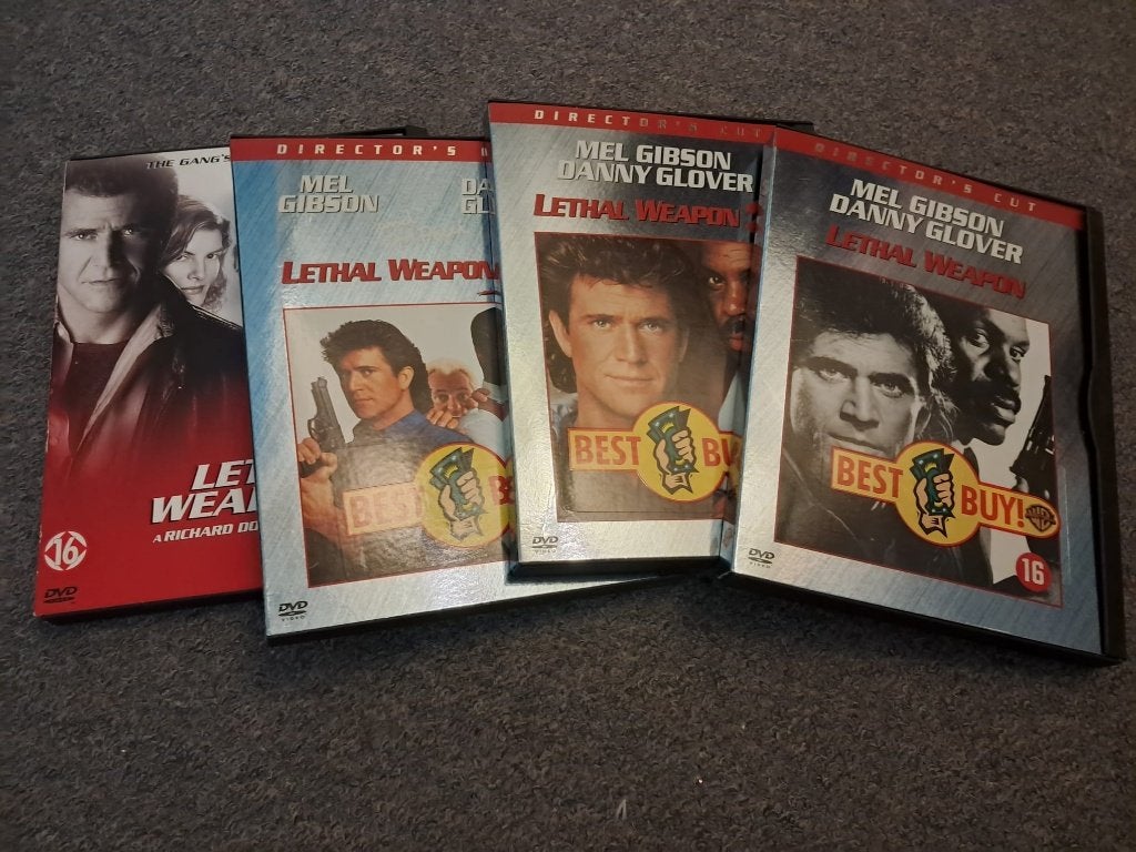 7 Originele Aktie DVD's +2Boxen(Indiana Jones+Godfather), Vanaf 12 jaar, Ophalen, Gebruikt, Actiekomedie