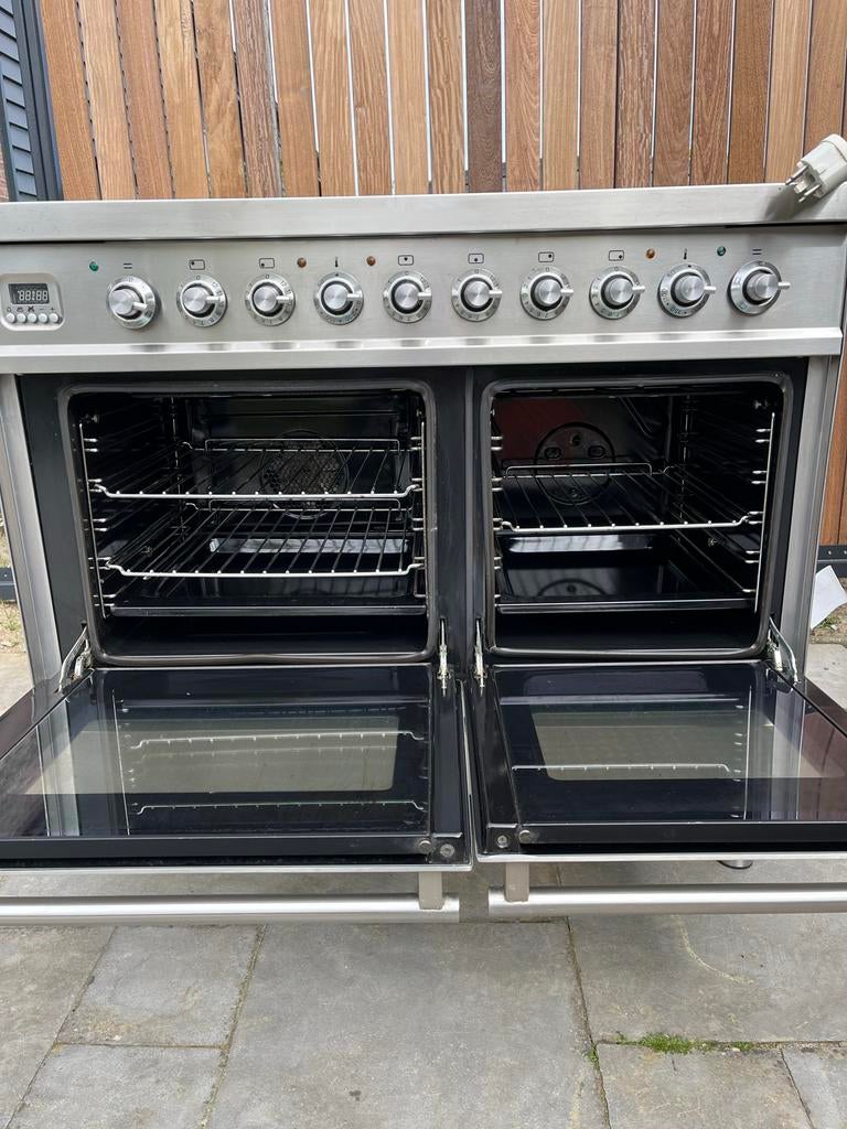 Boretti Fornuis met Dubbele Oven - RVS, Ophalen, Gebruikt, Oven, 60 cm of meer