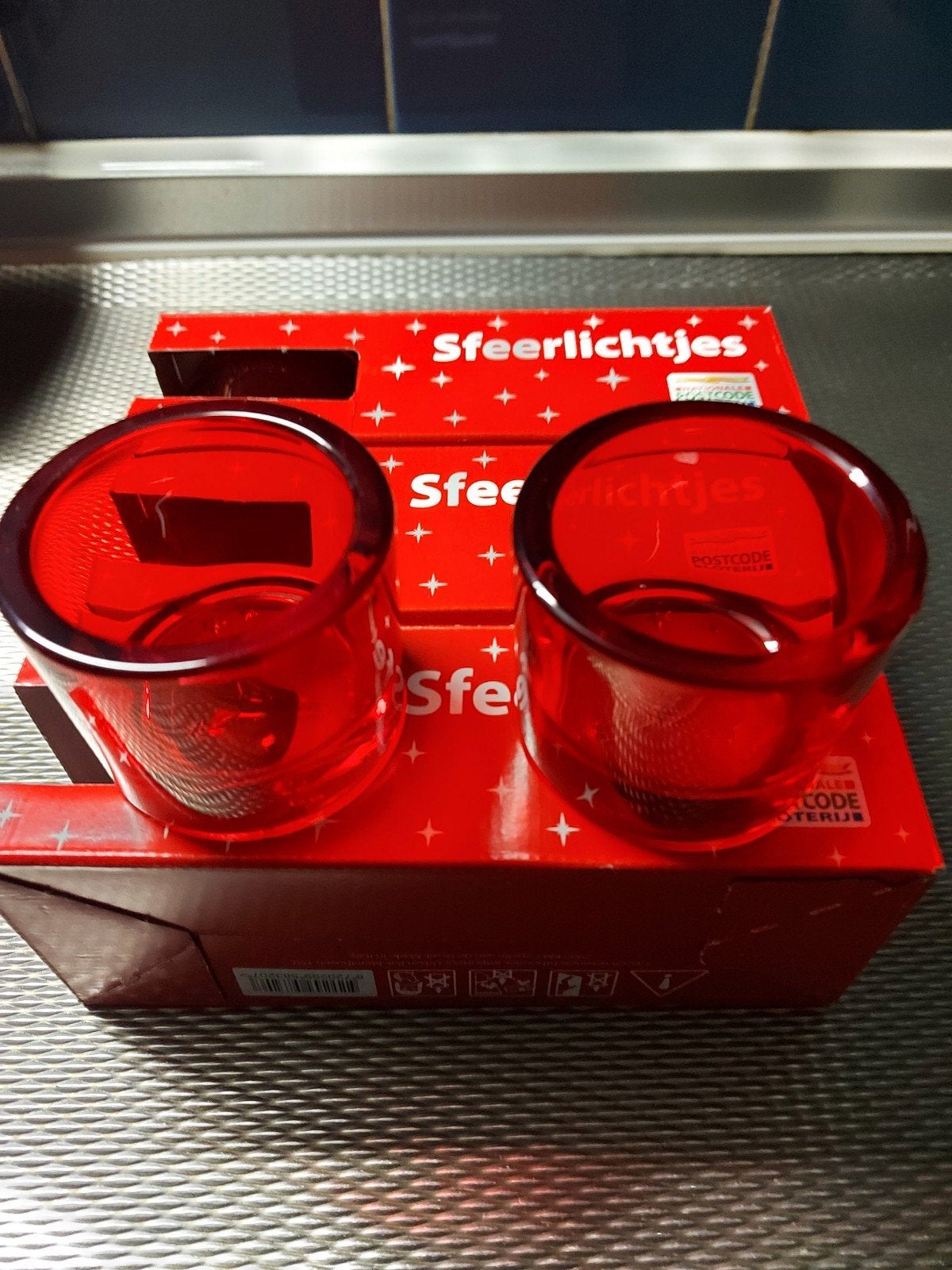 Sfeerlichtjes 3x 2 Stuks NIEUW, Ophalen of Verzenden, Nieuw, Rood
