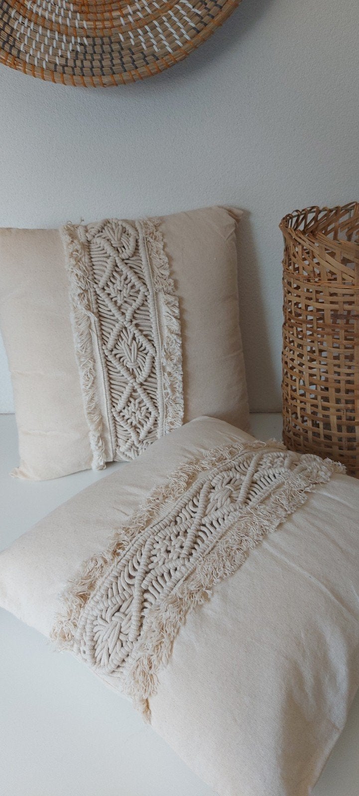 Nieuwe kussens Ibiza style, Ophalen of Verzenden, Nieuw, Beige, Vierkant