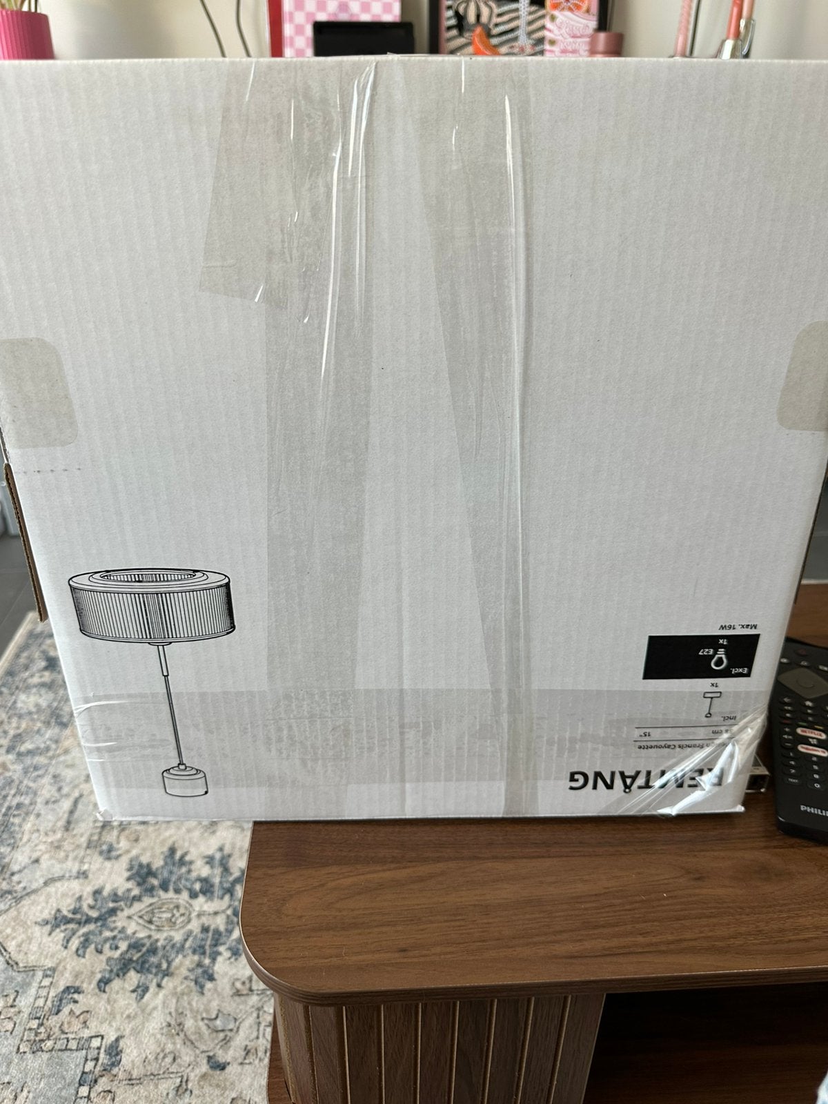 IKEA REMTÅNG hanglamp 38 cm – grijsgroen – nieuw in doos, Ophalen, Nieuw, E27 (groot)