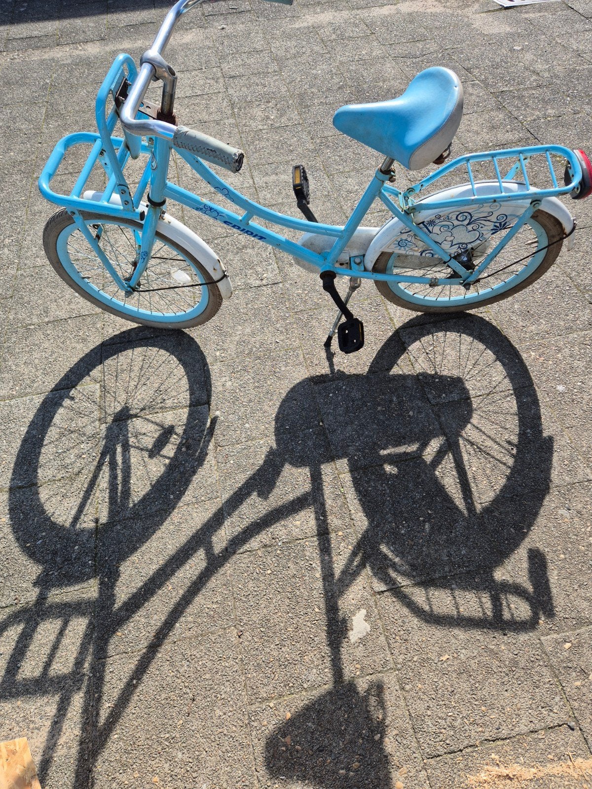 Spirit kinderfiets 22 inch - Blauw, Terugtraprem, 22 inch, Gebruikt, Ophalen of Verzenden